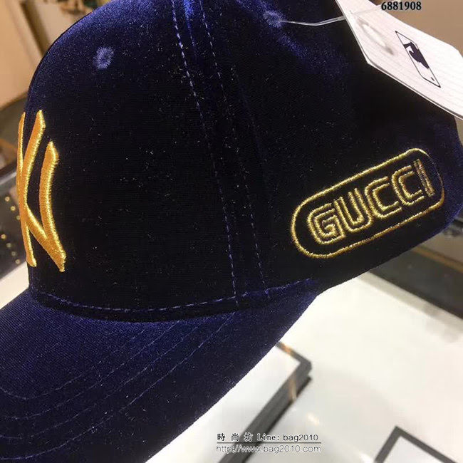 MLB 專櫃同步 NY與Gucci聯名款棒球帽 情侶款 6881908 LLWJ5650
